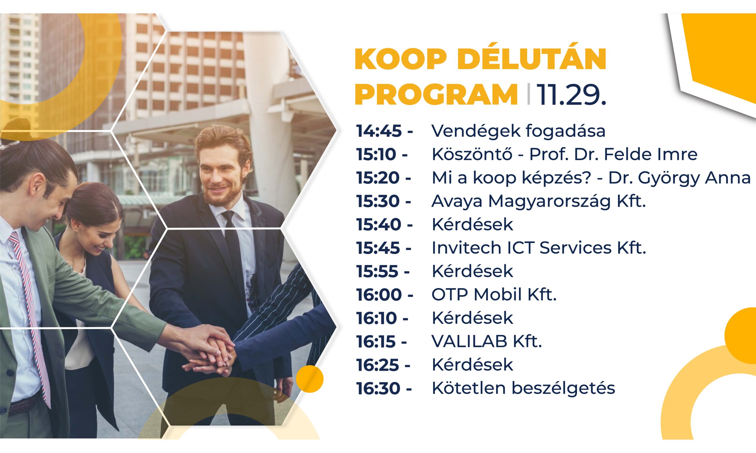 Kooperatív Délután a Neumann János Informatikai Kar hallgatóinak 2023