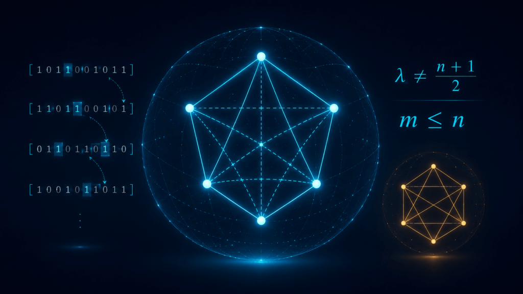 Binary codewords and Hamming distance